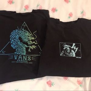 Two Vans long sleeve tees ( both medium )